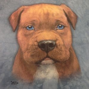 3D Pitbull Puppy Tee NWOT